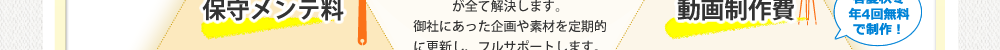 春夏秋冬年4回無料で制作する動画制作費